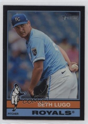 2025 Topps Heritage Chrome Black Border 12/76 Seth Lugo #312 tw0