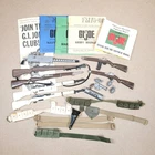 LOT 1964 VTG GI JOE Accessories Weapons Guns Granades Belts Manuals