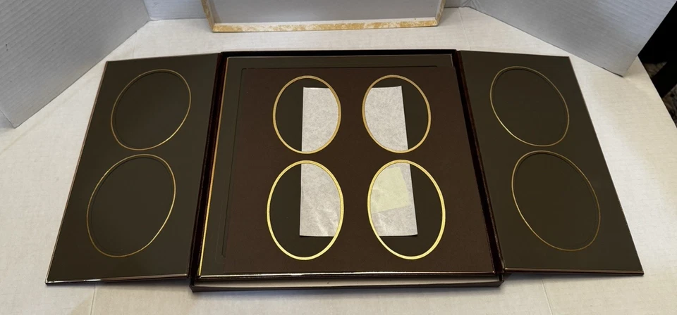 Art Leather Futura Folio Brown Tri-Fold Portfolio 3700 Series READ - Image 2 of 4