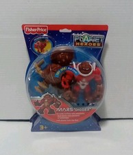 New Fisher-Price & Mattel Planet Heroes Mars "DIGGER" With Pull Cord Spin Drill