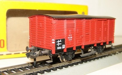 FLEISCHMANN HO 1464 DB GOOD VAN BOX CAR RAIL WAGON (L45)