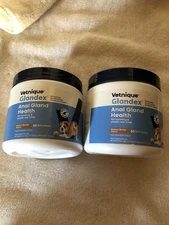 Glandex Anal Gland Fiber for Dogs 60 Count Peanut Butter Soft Chews x 2-Pack