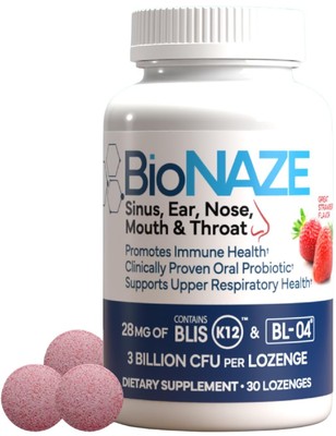 Bionaze Oral Probiotic K12 & BL-04 for Sinus Tonsil Stones Bad Breath Post Na...
