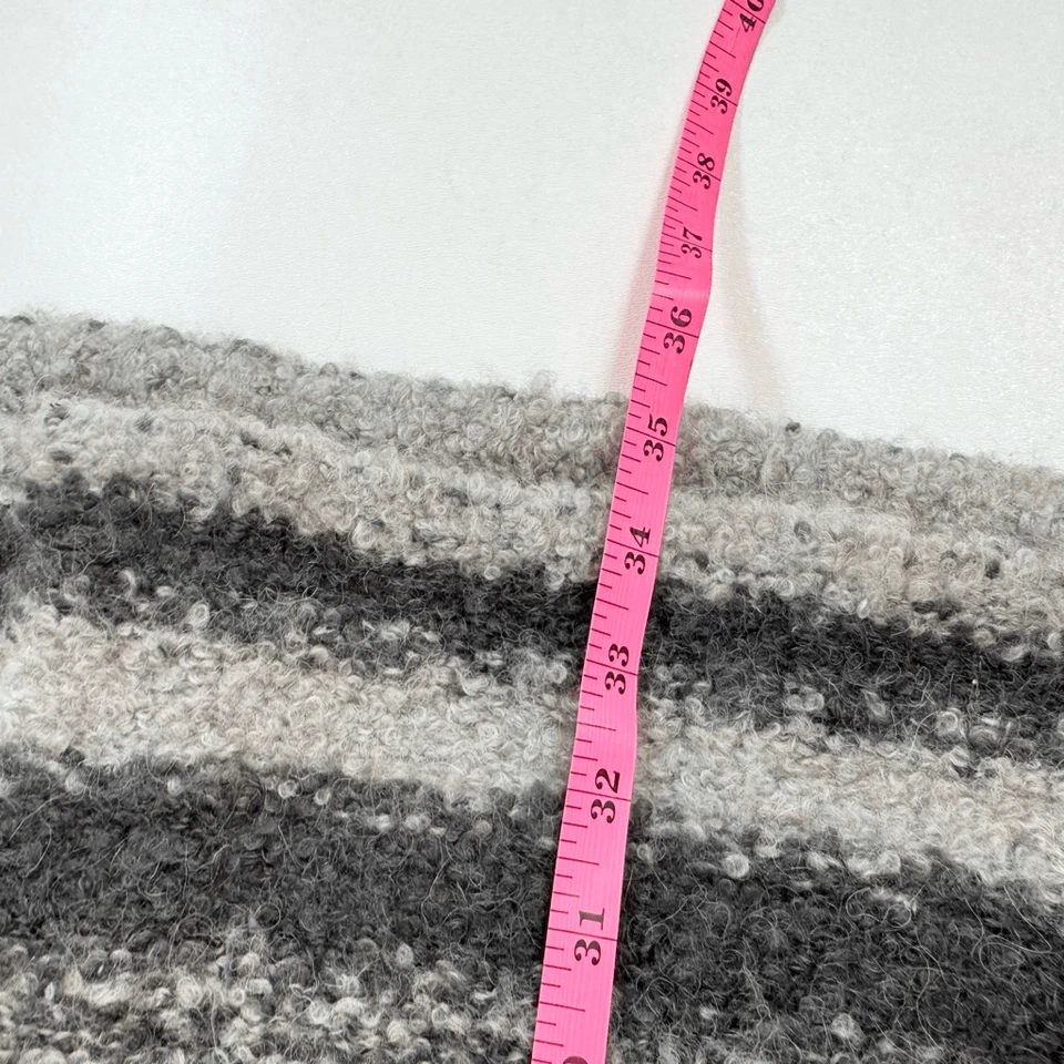 Suéter Sundance Mujer Grande Lana Alpaca Rayas Botones Grueso Rizado Vellón Foto 3 de 4