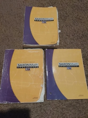 Saxon Math 87 8/7 Student Text Solution  Worksheets Tests  SET 3rd Edition Third