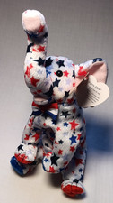 Ty Beanie Baby Righty 2004 the Elephant Election Patriotic Republican