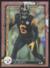 Patrick Queen 2025 Topps Chrome Footall Leather #260 Pittsburgh Steelers