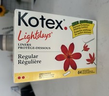 2004 Kotex Lightdays Panty Liners Regular Unscented NEW 64 Pack