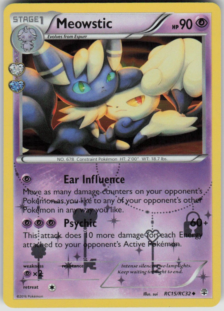 Pokemon Meowstic Uncommon Generations: Radiant Collection RC15/RC32 LP