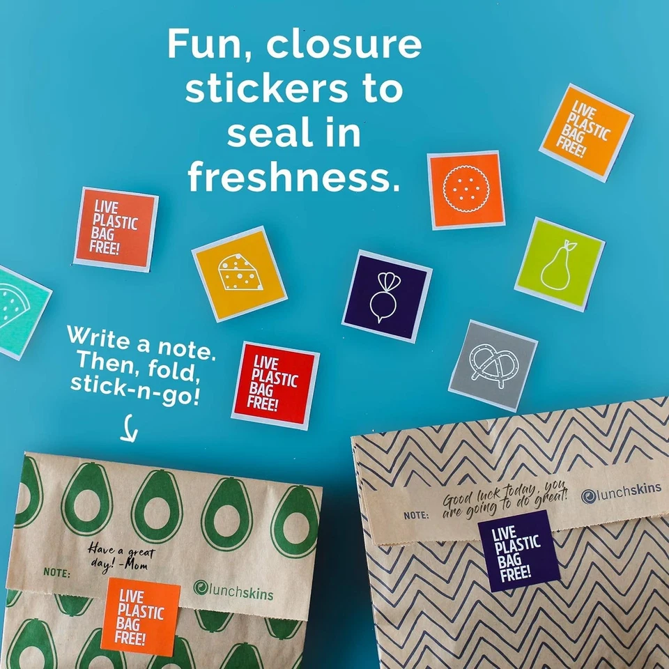 50 个可堆肥三明治袋 - 鳄梨设计,环保 — 第 4/4 张图片