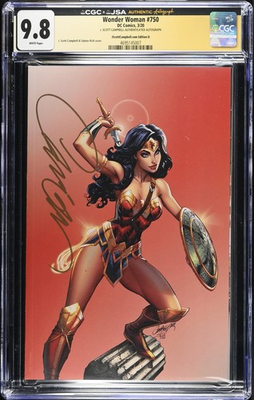 #ad #ad Wonder Woman #750 J Scott Campbell D Virgin Variant JSA CGC 9.8 Signed $150.00