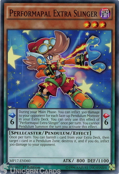 MP17-EN060 Performapal Extra Slinger Common 1st Edition Mint Yu-Gi-Oh! Card