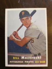 1957 Topps Set-Break # 24 Bill Mazeroski Rookie RC NM-MINT Pittsburgh Pirates 
