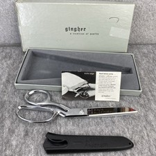 Vintage Gingher G-8 Knife Edge Chrome Dressmaker Scissors Original Box