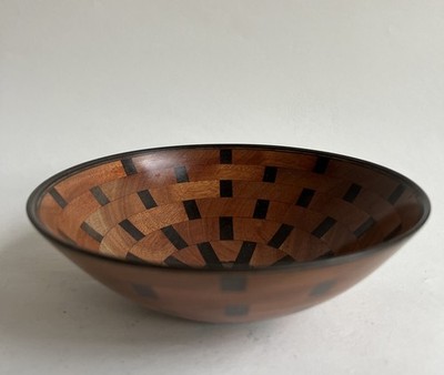 Buzz Coren (American b. 1951) Small Segmented Turned Wood Bowl Signed 2006