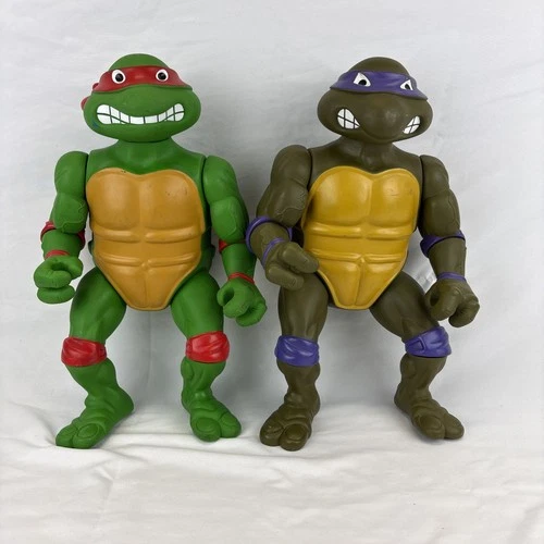 Lot Of 2 Vintage 1989 TMNT Donatello and Rafael Giant 13” Figure Playmates Toys