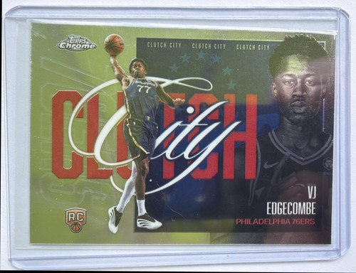2025-26 Topps Chrome Update VJ Edgecombe #YQ-3 Clutch City RC 76ers