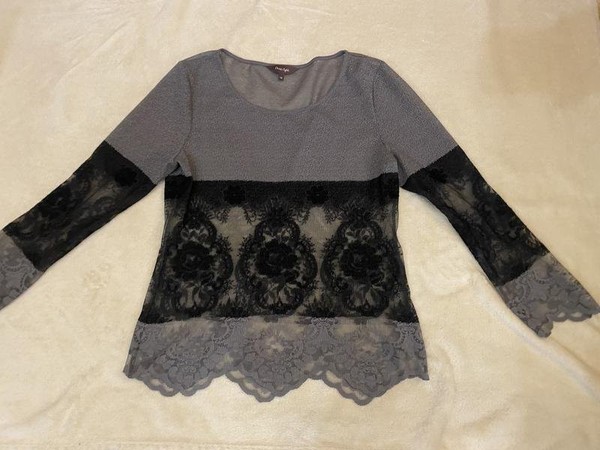 Women Phase Eight Shirt Grey Polyester 42