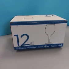 Libbey All Purpose Wine Glasses  11 oz. Capacity  (set of 12) Open Box