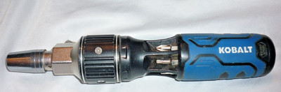 Kobalt 5055414 12-in-1 Multi-Bit Rubber Handle Screwdriver Blue