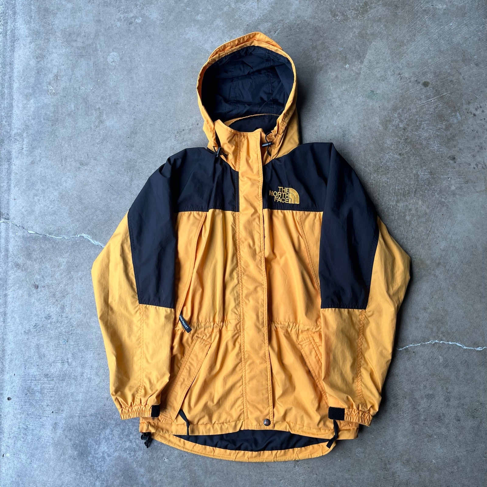The North Face Women's Yellow GORE-TEX Windwall Vent Hooded Windbreaker Jacket
