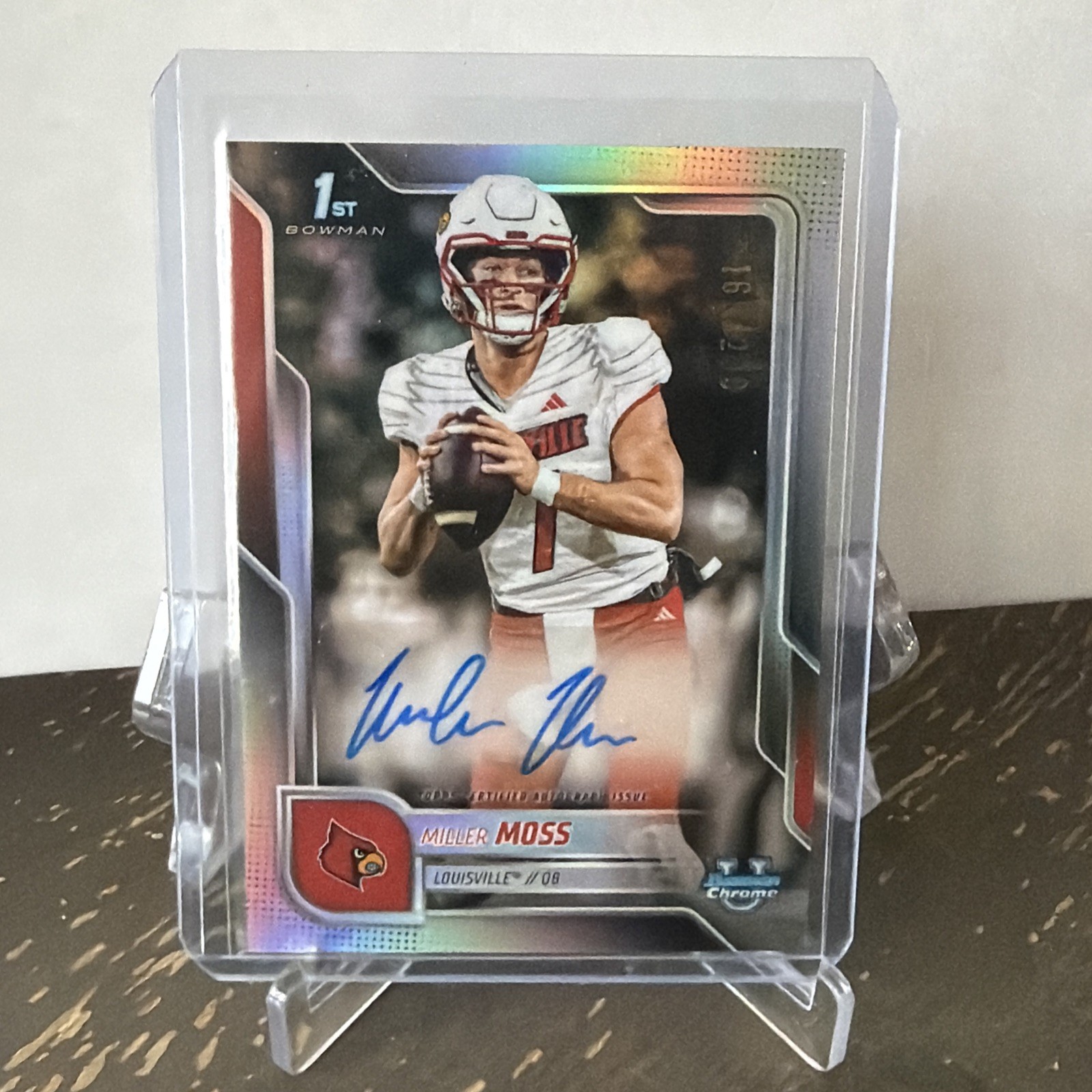 2025 Bowman Chrome U Miller Moss Refractor Auto 169/299 1st Bowman Louisville