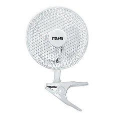 cyclone 150mm 6-Inch 2 speed Clip-on Fan white air movement  ventilation