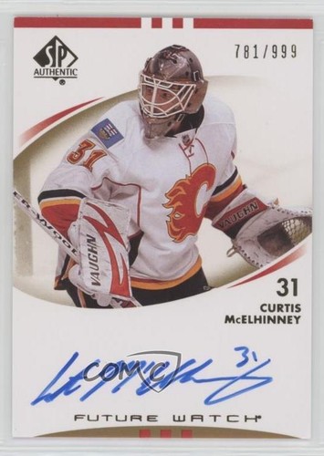 Curtis McElhinney [Autograph] #202 2007 SP Authentic card