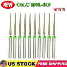 Multi-use Diamond Bur C6LC 859L-010 Round End Taper Coarse Grit High Speed 10PCS