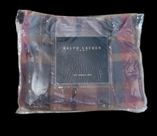 Vintage NIP Ralph Lauren Equestrian Plaid Standard Sham 100 Cotton Flannel