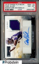 2015 Panini Playbook Signature Mat. Carl Eller Vikings GU Jersey AUTO /99 PSA 8