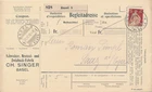 Switzerland Helvetia 1916 Parcel Card BASEL ST. KLARA to Czechia PRAHA Austria