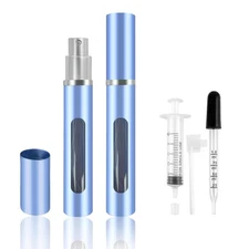 2 Pack Refillable Mini Perfume Atomizer Bottle，Portable Separate Bottles，Tra