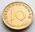 1938 Germany 10 Reichspfennig — photo from another recent sale