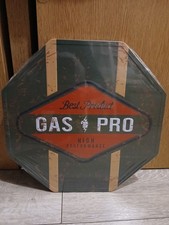 Octagonal High Performance Gas Pro Hanging Tin Sign Man Cave Garage