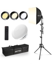 Skytex Softbox Lighting Kit 1-2Pack ,16x16in Soft Box Upgrade 135W 2700-6400K...
