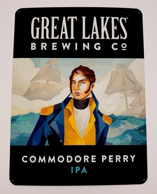 Great Lakes Brewing Commodore Perry IPA Metal Beer Sign 18x24 Cleveland Decor
