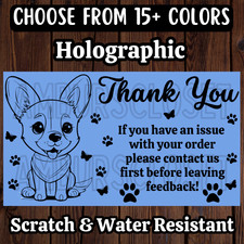 50 DOG STICKERS 2.25" LABELS SEALS FAMILY THANK YOU ANIMALS SCRATCH RESISTANT