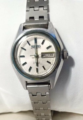 Vintage Women Seiko Hi Beat Watch 17j Automatic 2206-0111 Date Day Ind Bracelet - Picture 10 of 10