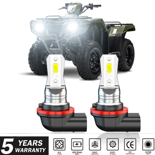 For 2017 Honda rancher 420 12v pair LED Headlight 6000K super Bright Bulbs - Picture 1 of 13