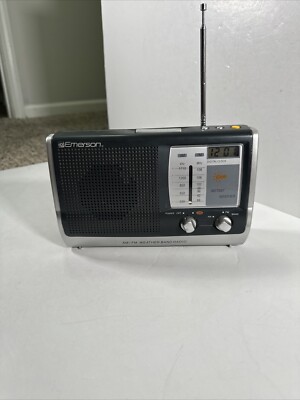 EMERSON Portable AM/FM/Weather Band Radio RP6251 Digital Clock Plugin ...