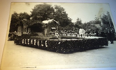 Rare Antique 1st Prize Winner Float Tournament of Roses Real Photo Postcard RPPC