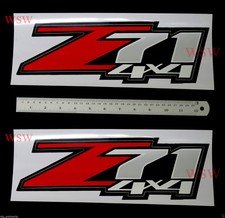 Red Silver Z71 4X4 Vinly Red Sticker Decal Set Chevrolet Colorado UTE 2003-2016