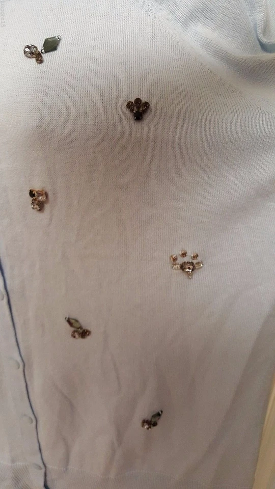 Merona Womens Cardigan Sweater Shirt Top Blouse Size XXL 2XL 2X Large Blue - Image 4 of 4