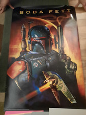 Star Wars Boba Fett Exclusive Fan Club 24" X 36" Poster 1997 W/ Slave 1 RARE !!!