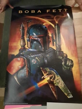 Star Wars Boba Fett Exclusive Fan Club 24" X 36" Poster 1997 W/ Slave 1 RARE !!!