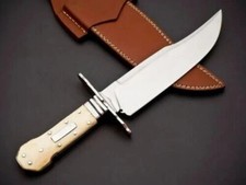 Custom Handmade 5160 Spring Steel Bone Handle Bowie Knife