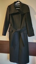 Ladies Zara Black Long Length Coat Size Xs
