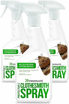 Carpet Moth Killer Spray Clothes House Wardrobe Rugs Control Kill Xterminate 3L