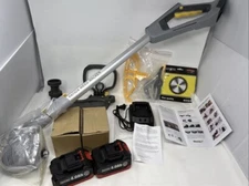 Patiox Cordless Weed Wacker With 2x 4.0 Ah Battery, Charger Various Attachments